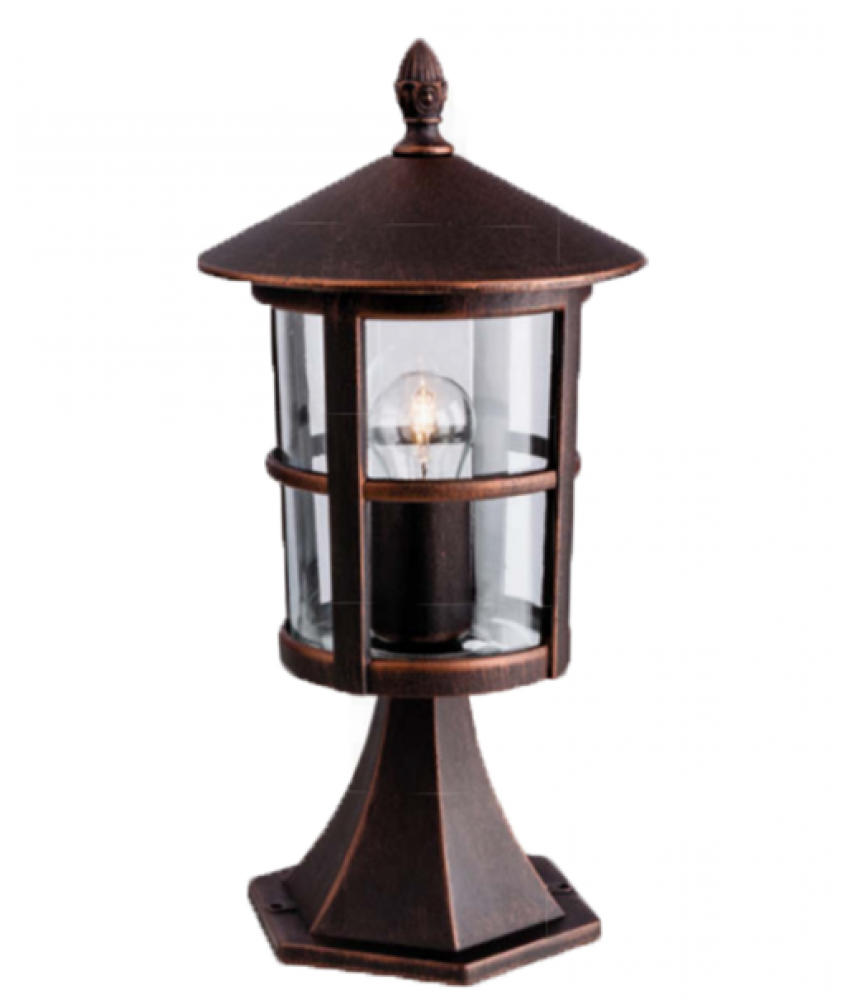 Stratford Outdoor Pillar Light Black or Bronze Finish John